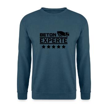 beton experte - Unisex Pullover - Indigoblau - Vorne