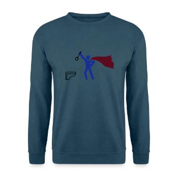 WC Bürste reinigung HEH 3 farb vektor - Unisex Pullover - Indigoblau - Vorne