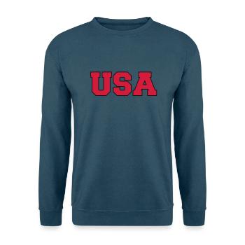 USA - Unisex Pullover - Indigoblau - Vorne