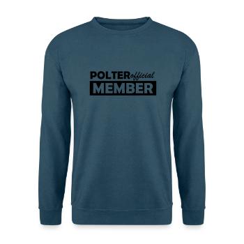 polter member official - Unisex Pullover - Indigoblau - Vorne