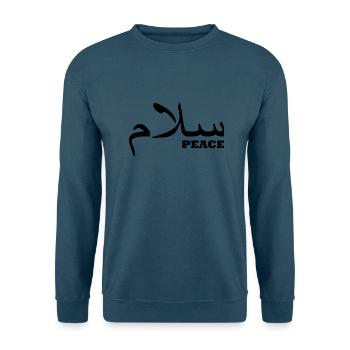 Salam / Frieden / Hallo - Unisex Pullover - Indigoblau - Vorne