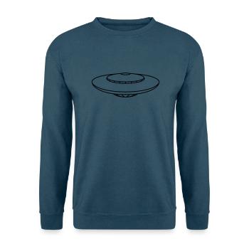 cool gemalt comic cartoon aliens Ufo fliegen unter - Unisex Pullover - Indigoblau - Vorne