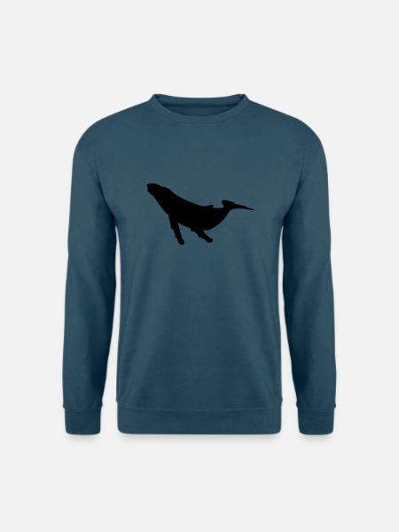 Wal Wal Silhouette Schatten Shadow1 - Unisex Pullover - Indigoblau