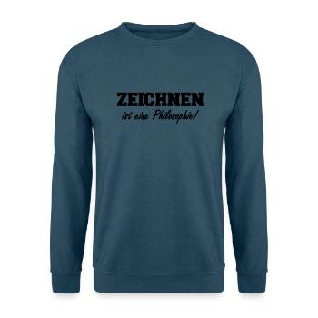 zeichnen ist eine philosophie - Unisex Pullover - Indigoblau - Vorne
