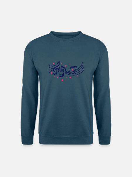 musik_noten___f2 - Unisex Pullover - Indigoblau