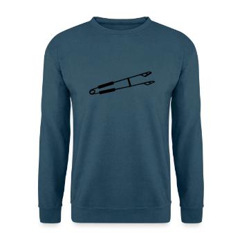 Grill Zange GRILLZANGE Grillbesteck - Unisex Pullover - Indigoblau - Vorne