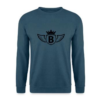 b - Unisex Pullover - Indigoblau - Vorne