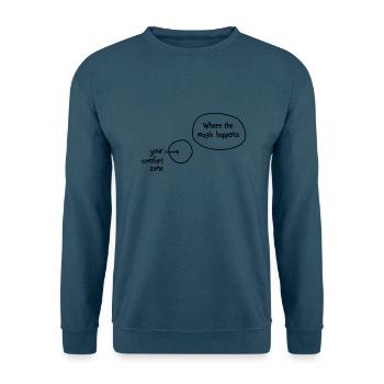 Where the magic happens, Sport, Laufen - Unisex Pullover - Indigoblau - Vorne