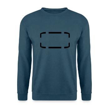 umrandung rahmen klammern text feld schreiben name - Unisex Pullover - Indigoblau - Vorne