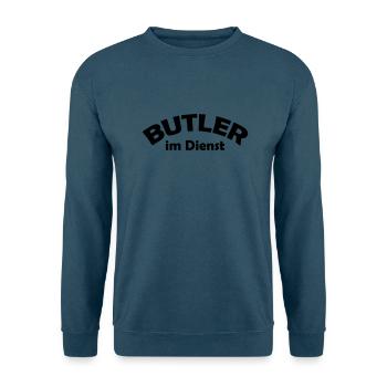 butler im dienst - Unisex Pullover - Indigoblau - Vorne