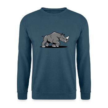 nashorn cool angriff - Unisex Pullover - Indigoblau - Vorne