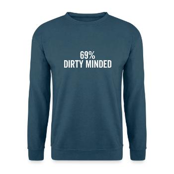 69% schmutzig gesinnt - Unisex Pullover - Indigoblau - Vorne
