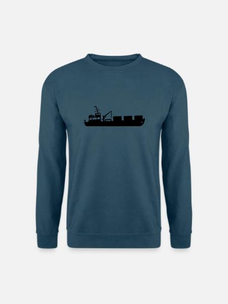 Schiff, Frachtschiff, Containerschiff - Unisex Pullover - Indigoblau