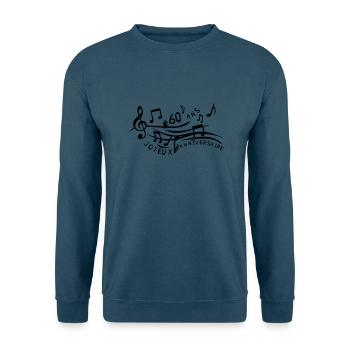 60 Jahre Jubiläum Partitur - Unisex Pullover - Indigoblau - Vorne
