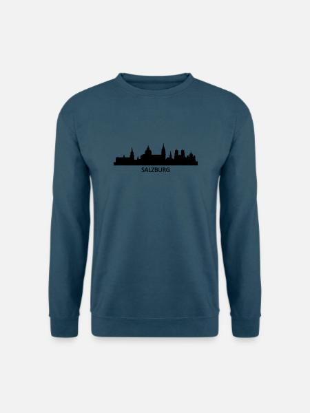 Skyline Salzburg Text - Unisex Pullover - Indigoblau