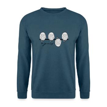 vier Vögel - Unisex Pullover - Indigoblau - Vorne