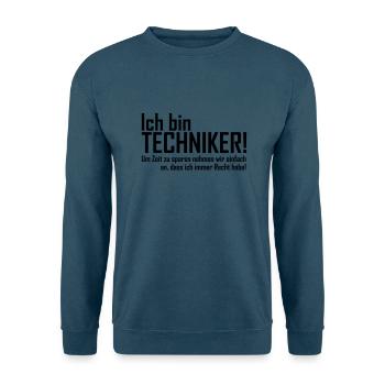 ich bin techniker - Unisex Pullover - Indigoblau - Vorne