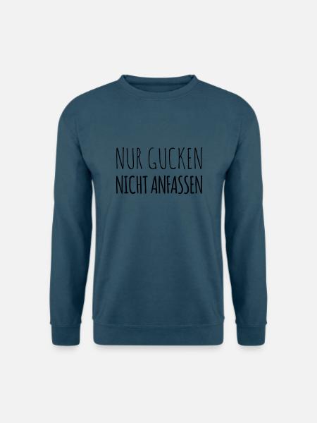 Nur gucken – Nicht anfassen (dh) - Unisex Pullover - Indigoblau