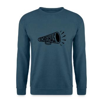 Schreihals Megaphone - Unisex Pullover - Indigoblau - Vorne