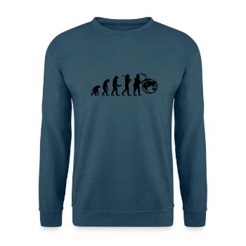 Evolution Planeten Erde Welt - Unisex Pullover - Indigoblau - Vorne