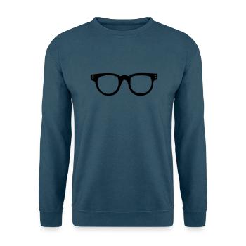 Brille - Unisex Pullover - Indigoblau - Vorne
