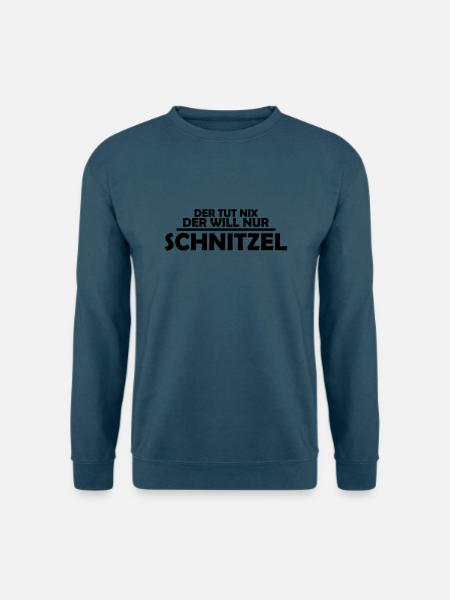 der tut nix, der will nur schnitzel - Unisex Pullover - Indigoblau