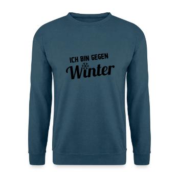 winter gegen - Unisex Pullover - Indigoblau - Vorne