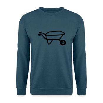 Schubkarre - line - Unisex Pullover - Indigoblau - Vorne