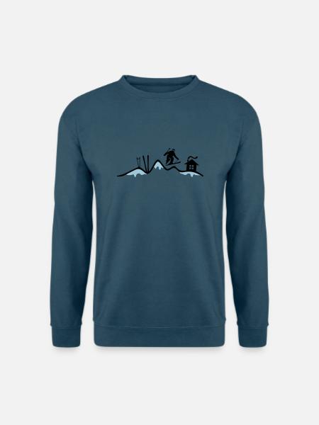 Winter - Skifahrern Berge - Unisex Pullover - Indigoblau