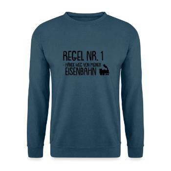 regel nr 1 hände weg von meiner eisenbahn - Unisex Pullover - Indigoblau - Vorne