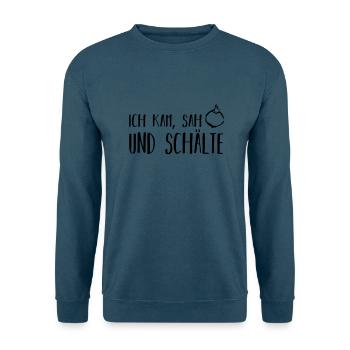 ich kam, sah und schälte - Unisex Pullover - Indigoblau - Vorne