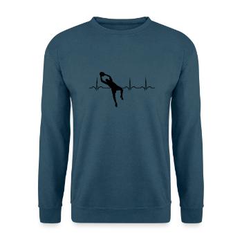 Fußball Torwart Herzschlag Fußballer Fußballspiele - Unisex Pullover - Indigoblau - Vorne