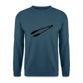 Einzel neue Grillzange Grill - Unisex Pullover - Indigoblau - Vorne