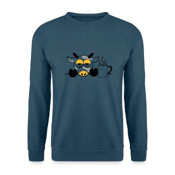 Mr. Muh Kuh Gähn müde montag kühe 3c - Unisex Pullover - Indigoblau - Vorne