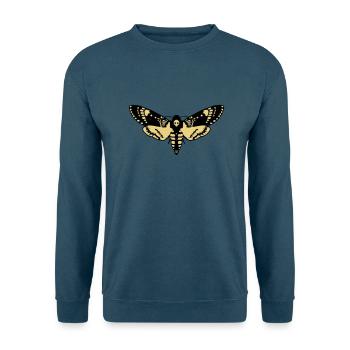 Sphinx Schädel butterfly skull - Unisex Pullover - Indigoblau - Vorne