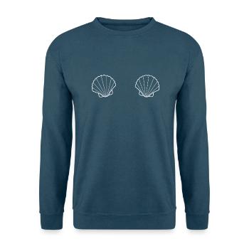 Der Muschel BH (Lustige Bilder) - Unisex Pullover - Indigoblau - Vorne
