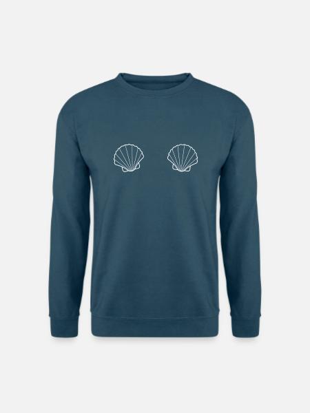 Der Muschel BH (Lustige Bilder) - Unisex Pullover - Indigoblau