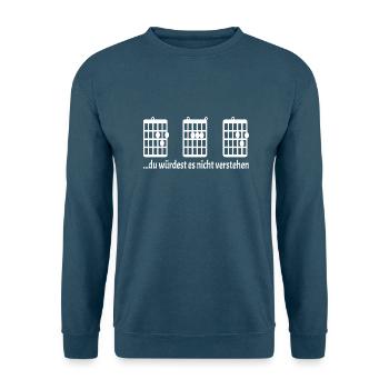 Gitarren Tabs - Unisex Pullover - Indigoblau - Vorne