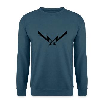 clipart 2 blitze muster elektrisch strom energie s - Unisex Pullover - Indigoblau - Vorne