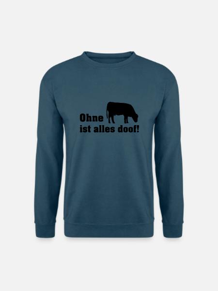 ohne kühe ist alle doof - Unisex Pullover - Indigoblau