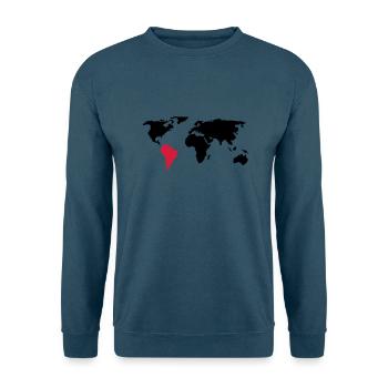 Reiseziel: Südamerika - Unisex Pullover - Indigoblau - Vorne