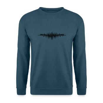 music wave - Flex - Glow in the Dark! - Unisex Pullover - Indigoblau - Vorne