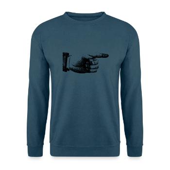 Finger zeigen - Unisex Pullover - Indigoblau - Vorne