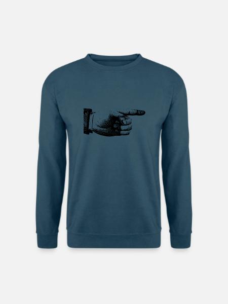 Finger zeigen - Unisex Pullover - Indigoblau