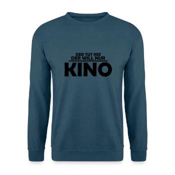 der tut nix, der will nur kino - Unisex Pullover - Indigoblau - Vorne