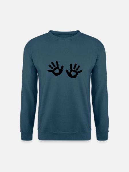 Baby - Hände - Babyhände - Herz - Unisex Pullover - Indigoblau