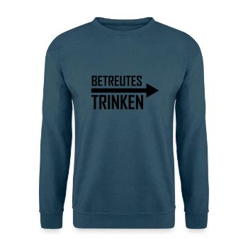 betreutes trinken - Unisex Pullover - Indigoblau - Vorne
