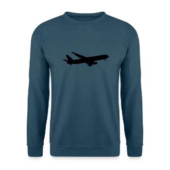 airplane silhouette - Unisex Pullover - Indigoblau - Vorne
