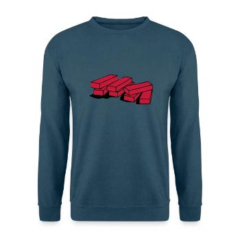 Mauer - Unisex Pullover - Indigoblau - Vorne