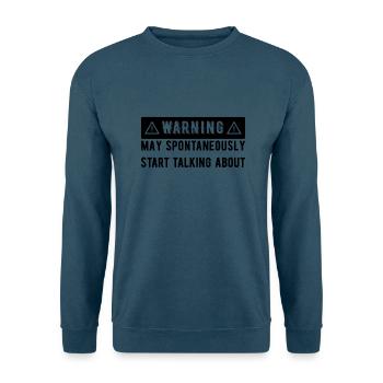 warning - Unisex Pullover - Indigoblau - Vorne